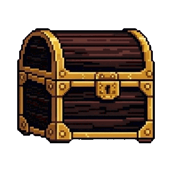 Treasure chest opening sprite animation