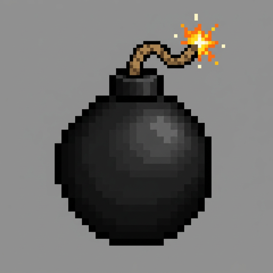 Pixel bomb idle reference