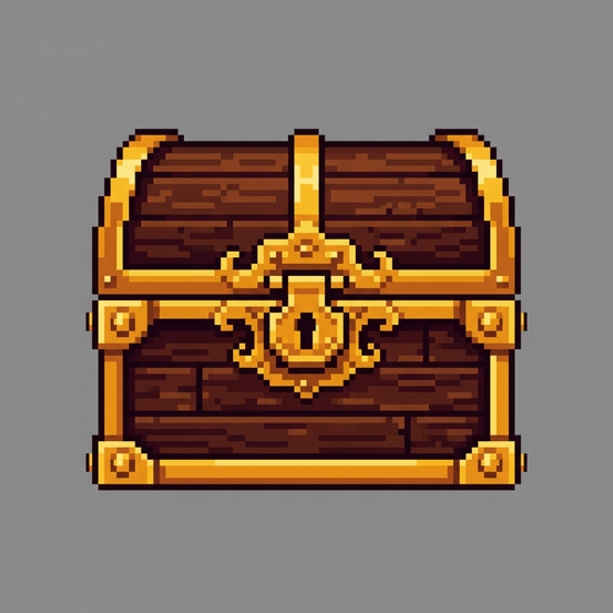 Closed treasure chest reference